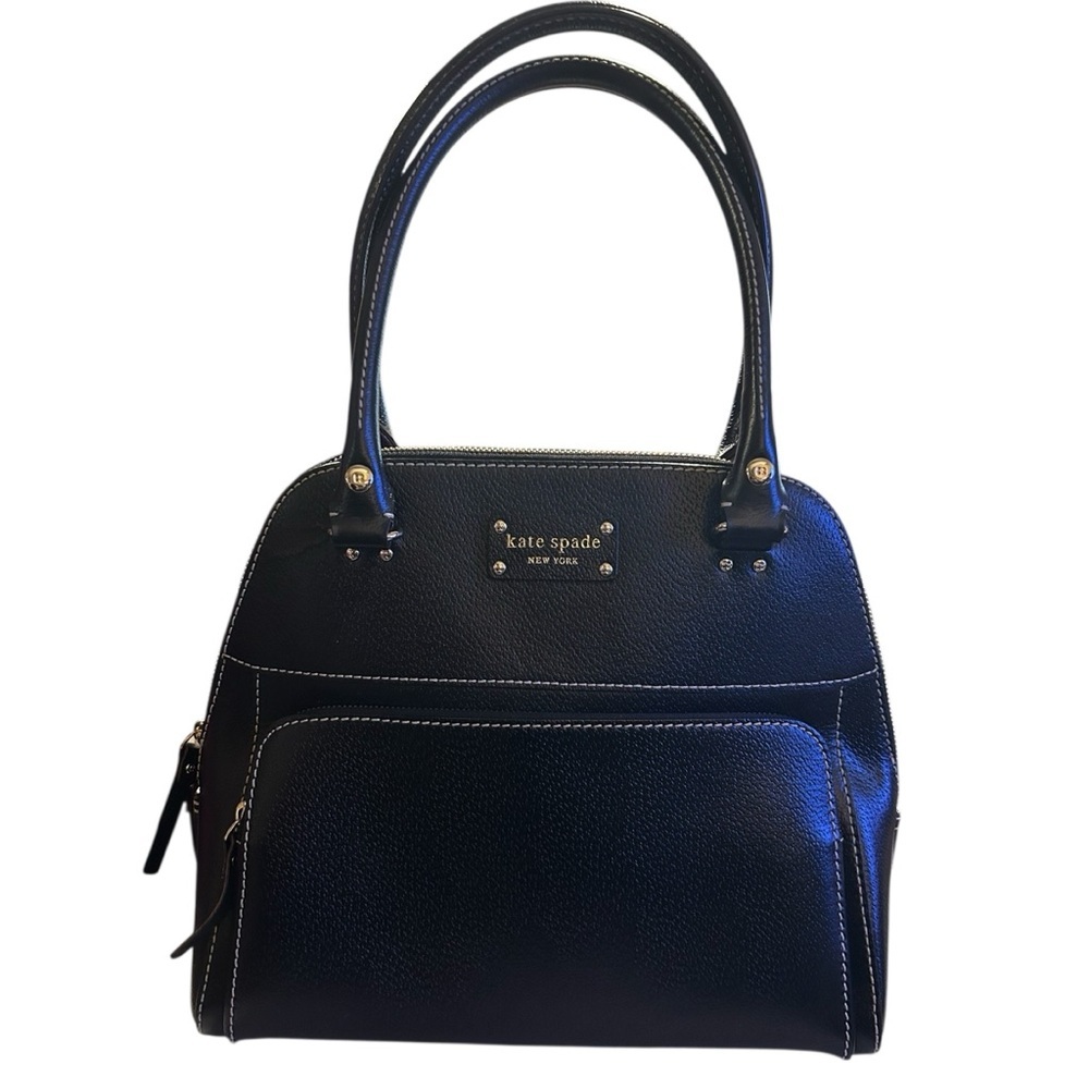 Kate Spade New York Wellesley Maeda Black Pebbled Leather Satchel NWOT